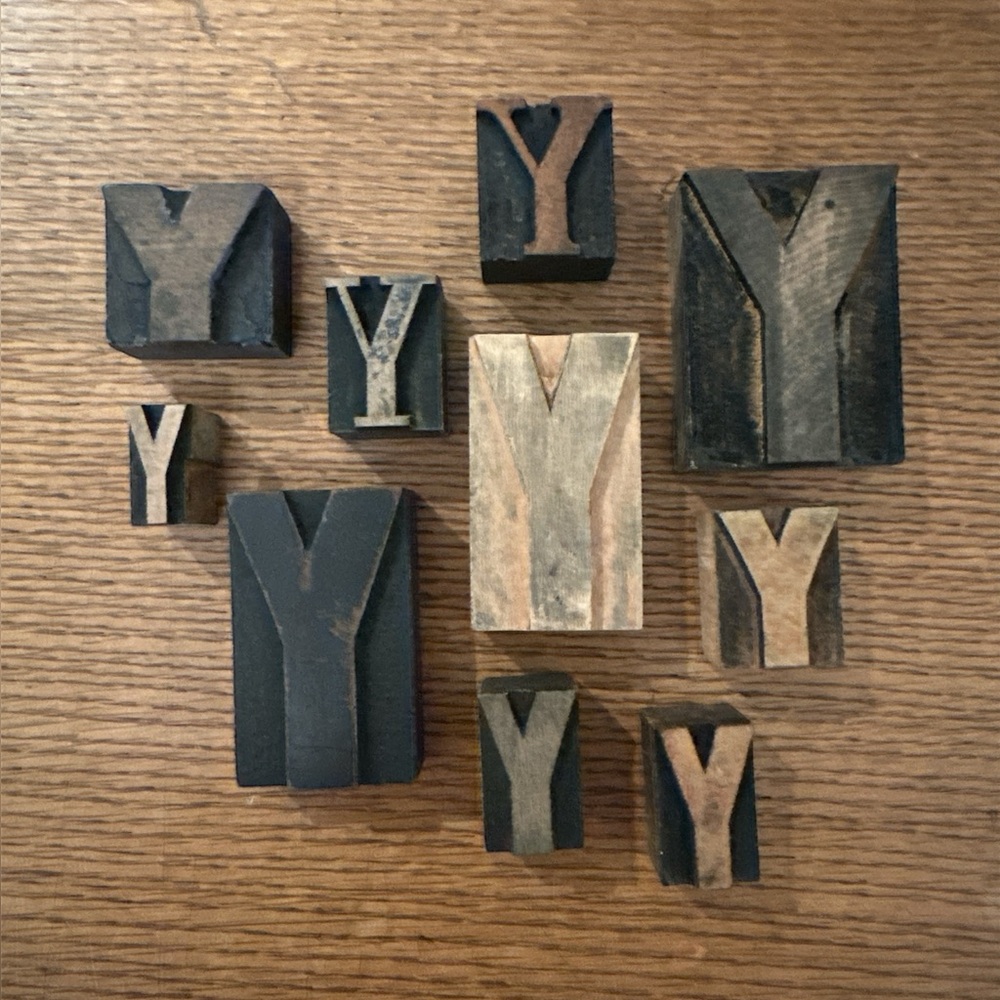 Authentic printers Wood Type